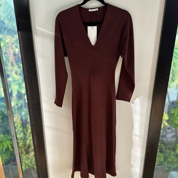 Zara Brown Long Sleeve Dress, NWT - Picture 2 of 6